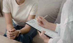 A person is receiving therapy.